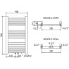 Mexen Mars elektrický radiátor 700 x 400 mm, 300 W, zlatý - W110-0700-400-2300-50