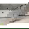 Mexen Omega posuvná sprchová kabína 140 x 80 cm, transparentná, čierna + vanička Flat, biela - 825-140-080-70-00-4010B