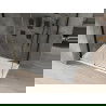 Mexen Omega posuvná sprchová kabína 140 x 80 cm, transparentná, čierna + vanička Flat, biela - 825-140-080-70-00-4010B