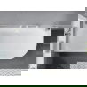 Mexen Mia voľne stojaca rohová ľavá 160 x 80 cm, biela, biely prepad - 52691608000L-20