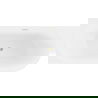 Mexen Mia voľne stojaca rohová vaňa ľavá 160 x 80 cm, biela, prepad zlatý kartáčovaný - 52691608000L-55