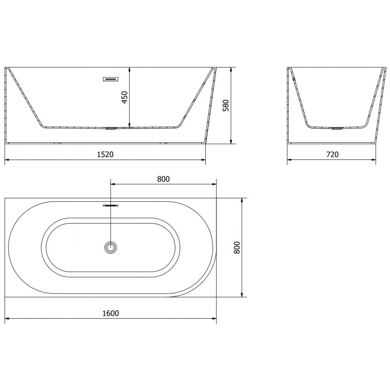 Mexen Mia vaňa voľne stojaca rohová ľavá 160 x 80 cm, biela, prepad gun gray brúsený - 52691608000L-66