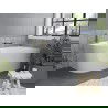 Mexen Mia voľne stojaca rohová pravá 160 x 80 cm, biela, prepad zlatý - 52691608000P-50