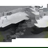Mexen Mia voľne stojaca rohová vaňa pravá 160 x 80 cm, biela/čierna, prepad gun gray brúsený - 52691608075P-66