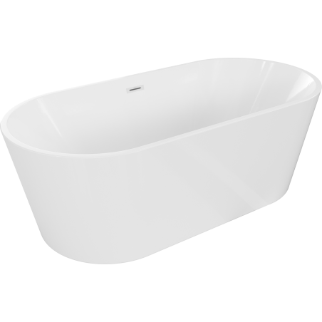 Mexen Luna voľne stojaca vaňa 140 x 75 cm, biela, biely prepad - 52031407500-20