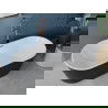 Mexen Luna voľne stojaca vaňa 140 x 75 cm, biela/čierna, prepad brúsená meď - 52031407575-65