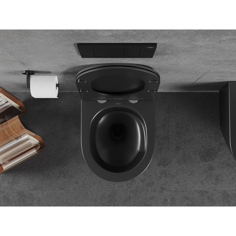 Mexen Lena WC misa Rimless Tornado, čierna matná - 3322XX85T