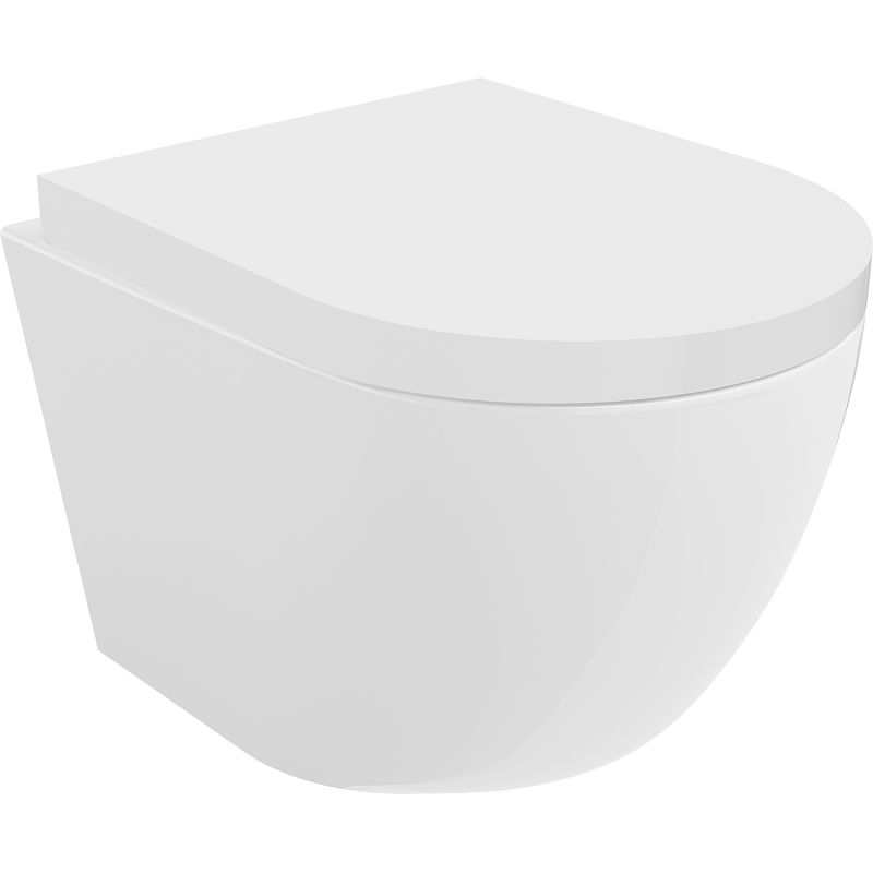 Mexen Lena WC misa Rimless Tornado s pomaly sa sklápajúcim tvrdým sedadlom, duroplast, biely lesk - 30220200T