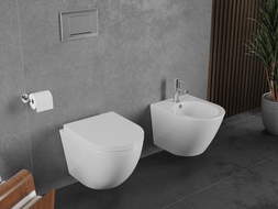 Mexen Lena WC misa Rimless Tornado s pomaly sa sklápajúcim tvrdým sedadlom, duroplast, biely lesk - 30220200T