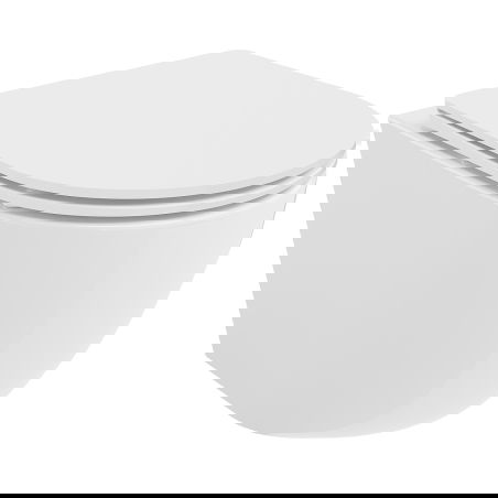 Mexen Lena WC misa Rimless Tornado so sedadlom s pomalým uzatváraním slim, duroplast, biely lesk - 30220300T