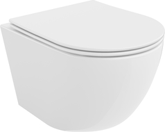 Mexen Lena WC misa Rimless Tornado so sedadlom so spomaleným zatváraním slim, duroplast, biely lesk - 30220400T