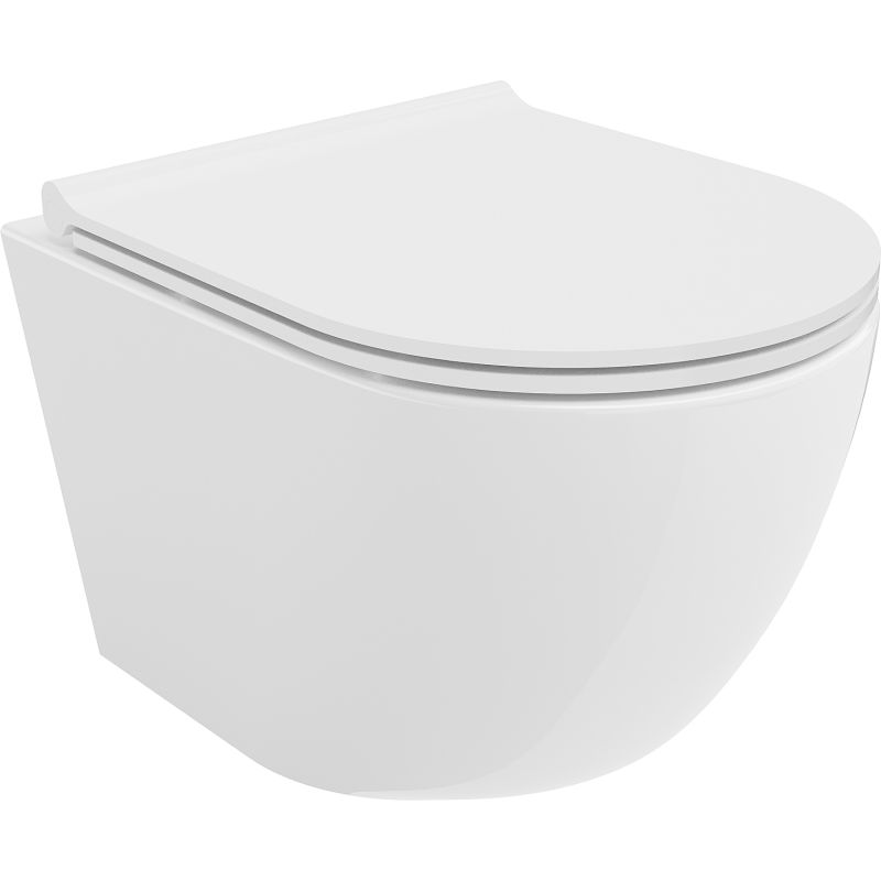 Mexen Lena WC misa Rimless Tornado so slim spomaľovacou doskou, duroplast, biely lesk - 30220500T