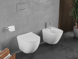 Mexen Lena WC misa Rimless Tornado so sedadlom s pomalým zatváraním slim, duroplast, biela lesk - 30220500T