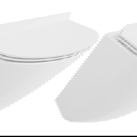 Mexen Lena WC misa Rimless Tornado s pomaly sa sklápajúcim slim sedadlom, duroplast, biela lesk - 30224000T