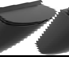 Mexen Lena WC misa Rimless Tornado so sedadlom s pomalým zatváraním slim, duroplast, čierna matná - 30220185T