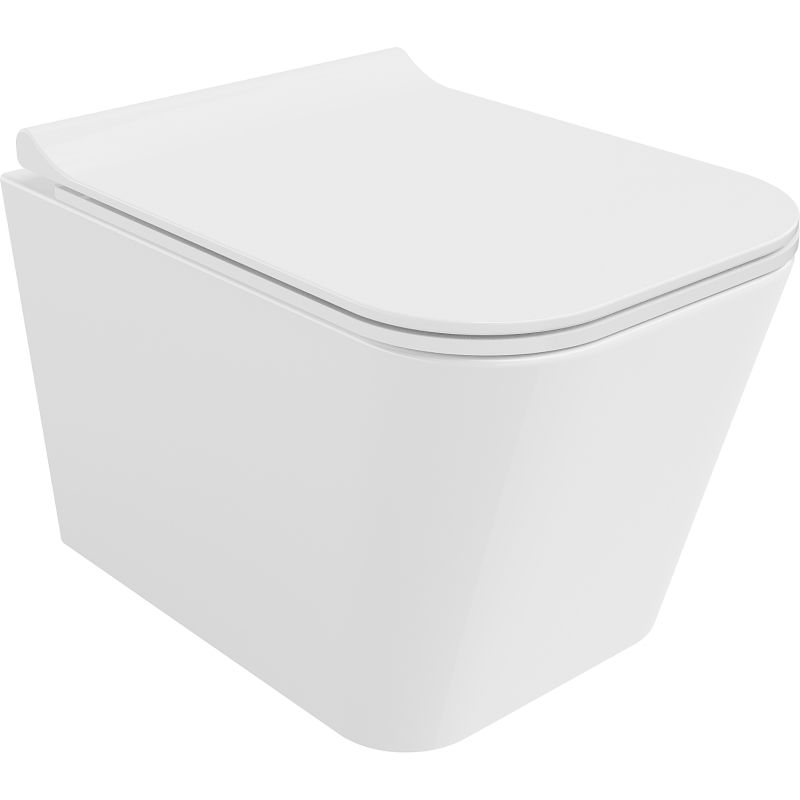 Mexen Teo WC misa Rimless Tornado so spomaľovacou doskou slim, duroplast, biela lesklá - 30850700T