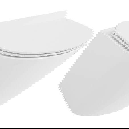 Mexen Carmen WC misa Rimless Tornado so sedadlom s pomalým sklápacie slim, duroplast, biela lesklá - 30880100T