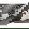 Mexen Carmen WC misa Rimless Tornado so sedadlom s pomalým sklápacie slim, duroplast, biela lesklá - 30880100T