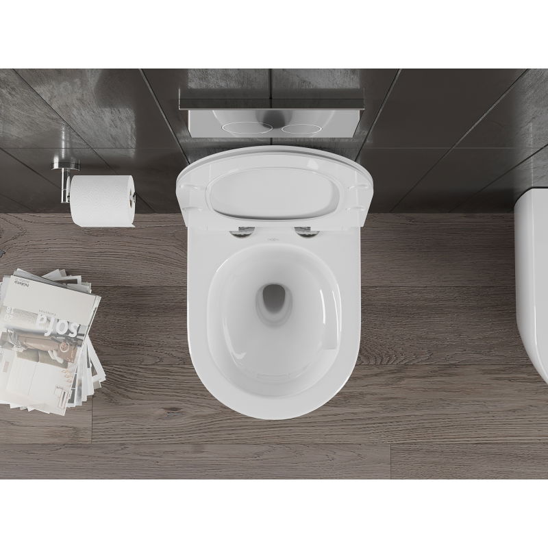 Mexen Carmen WC miska Rimless Tornado s pomaly uzatvárateľnou doskou slim, duroplast, biely lesk - 30880100T