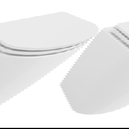 Mexen Carmen WC miska Rimless Tornado so spomaľujúcim slim sedátkom, duroplast, biely lesk - 30880300T