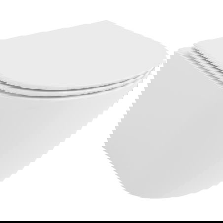 Mexen Carmen WC misa Rimless Tornado s pomaly sklopnou doskou slim, duroplast, biela lesklá - 30880400T