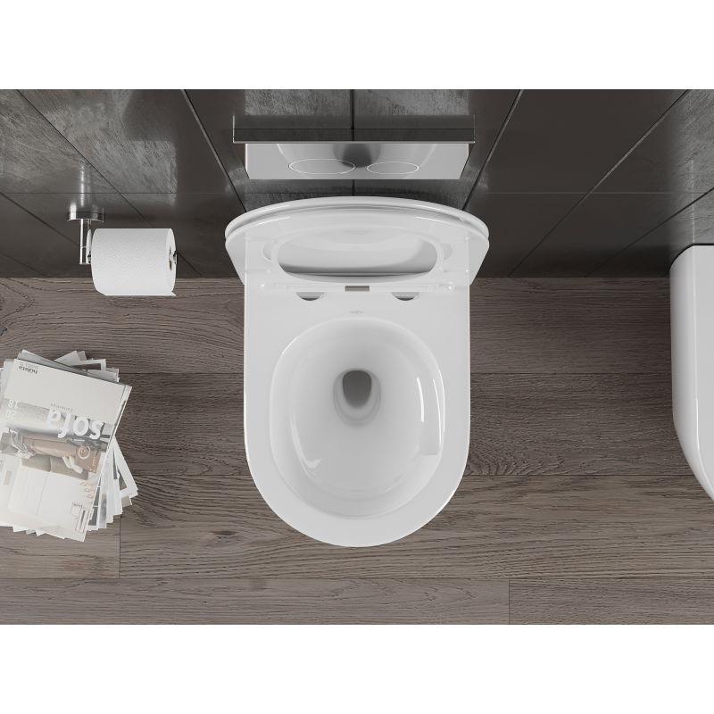 Mexen Carmen WC miska Rimless Tornado so sedadlom slim, duroplast, biela lesklá - 30880400T