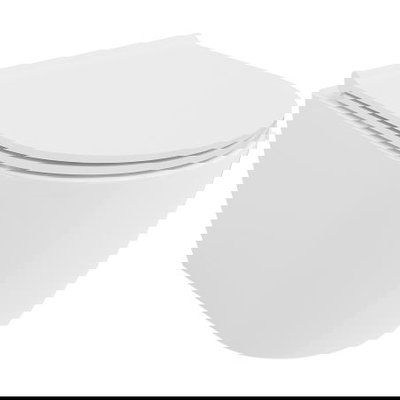 Mexen Carmen WC misa Rimless Tornado so sedadlom s pomalým zatváraním slim, duroplast, biely lesk - 30880500T