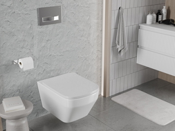 Mexen Riva WC misa Rimless Tornado s pomaly zatvárajúcim sa tenkým sedadlom, duroplast, biely lesk - 30630200T