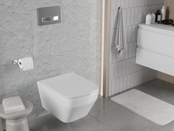 Mexen Riva WC misa Rimless Tornado so sklápacím sedadlom slim, duroplast, biely lesk - 30630200T