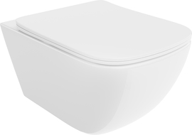 Mexen Timo misa WC Rimless Tornado s doskou pomaly sklopnou slim, duroplast, biela lesk - 30650200T