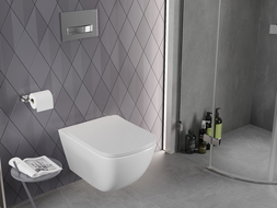 Mexen Timo WC misa Rimless Tornado so spomaľujúcou doskou slim, duroplast, biela lesk - 30650200T