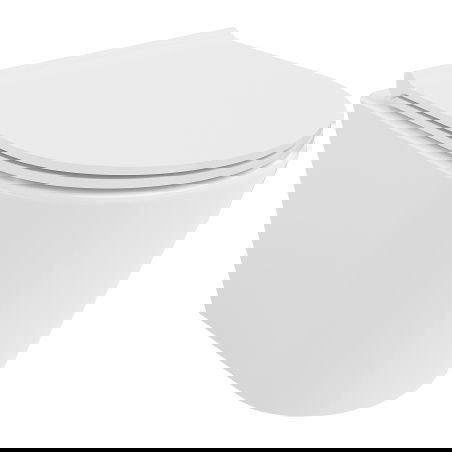 Mexen Rico WC misa Rimless Tornado so sedadlom s pomalým zatváraním slim, duroplast, biela lesklá - 30720500T
