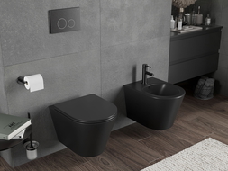 Mexen Rico WC misa Rimless Tornado, čierna matná - 3372XX85T