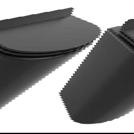 Mexen Rico WC misa bezokrajová vírivka s pomaly zatváracou doskou slim, duroplast, čierna matná - 30720185T