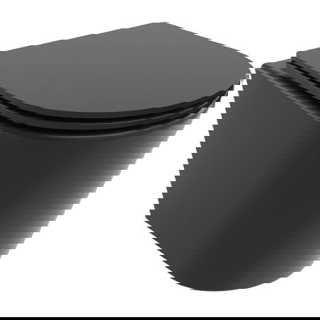 Mexen Rico WC misa Rimless Tornado so sedadlom s pomalým zatváraním slim, duroplast, čierna matná - 30721085T