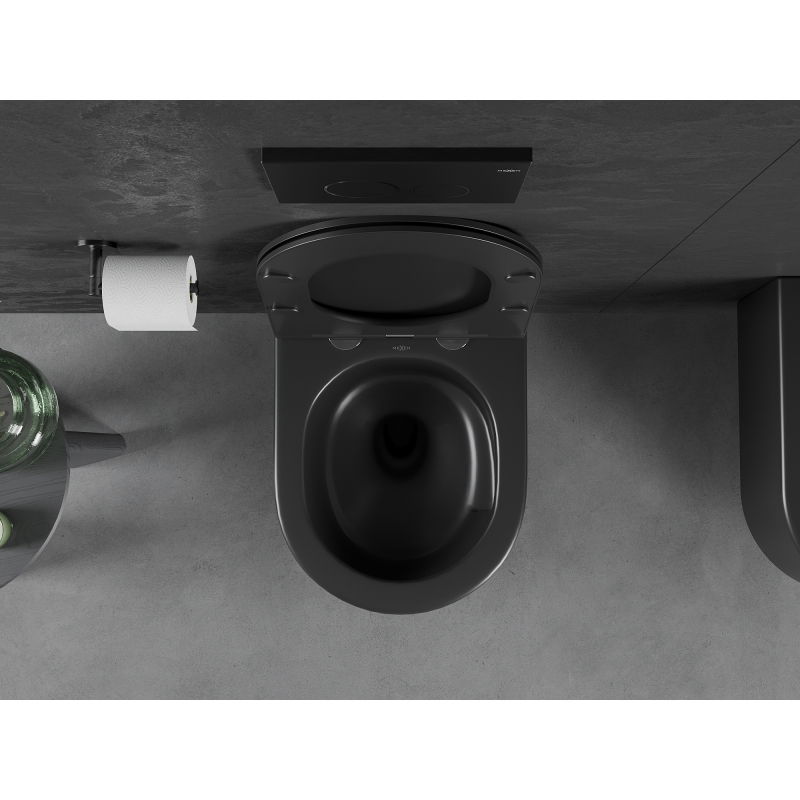 Mexen Sofia WC miska Rimless Tornado, čierna mat - 3354XX85T