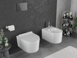 Mexen Sofia WC misa Rimless Tornado s pomaly zatvárajúcim sa sedadlom slim, duroplast, biely lesk - 30540100T