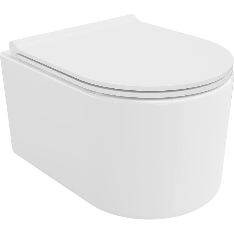 Mexen Sofia WC misa Rimless Tornado s pomaly zatvárajúcim sa tenkým sedadlom, duroplast, biela lesklá - 30540500T