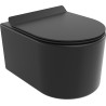 Mexen Sofia WC misa Rimless Tornado s pomaly uzatváracou slim doskou, duroplast, čierna matná - 30540185T