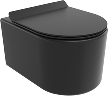 Mexen Sofia WC misa Rimless Tornado s pomaly uzatváracou slim doskou, duroplast, čierna matná - 30540185T