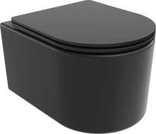 Mexen Sofia miska wc Rimless Tornado s pomaly sklopnou doskou slim, duroplast, čierna mat - 30541085T
