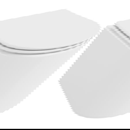 Mexen Sofia WC misa Rimless s pomaly zatvárajúcim sa tenkým sedadlom, duroplast, biely lesk - 30540400