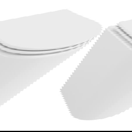 Mexen Rico WC misa Rimless Tornado s pomaly zatvárajúcou sa tenkou doskou, duroplast, biely lesk - 30720400T