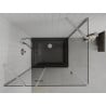 Mexen Roma sprchový kút otočný 100 x 90 cm, transparentný, chróm + vanička Flat, čierna - 854-100-090-01-00-4070