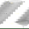 Mexen Lunar polokruhový sprchový kút sklápací ľavý 90 x 80 cm, transparentný, zlatý - 833-090L-080P-50-00