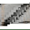 Mexen Roma sprchový kút otvárací 120 x 80 cm, transparentný, chróm + vanička Flat, čierna - 854-120-080-01-00-4070