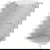 Mexen Lunar oblúková sprchová kabína otváracia ľavá 100 x 80 cm, priehľadná, brúsená meď - 833-100L-080P-65-00