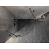 Mexen Lunar sprchový kút polkruhový otvárací 100 x 100 cm, transparentný, kefovaná zbraňová sivá - 833-100L-100P-66-00