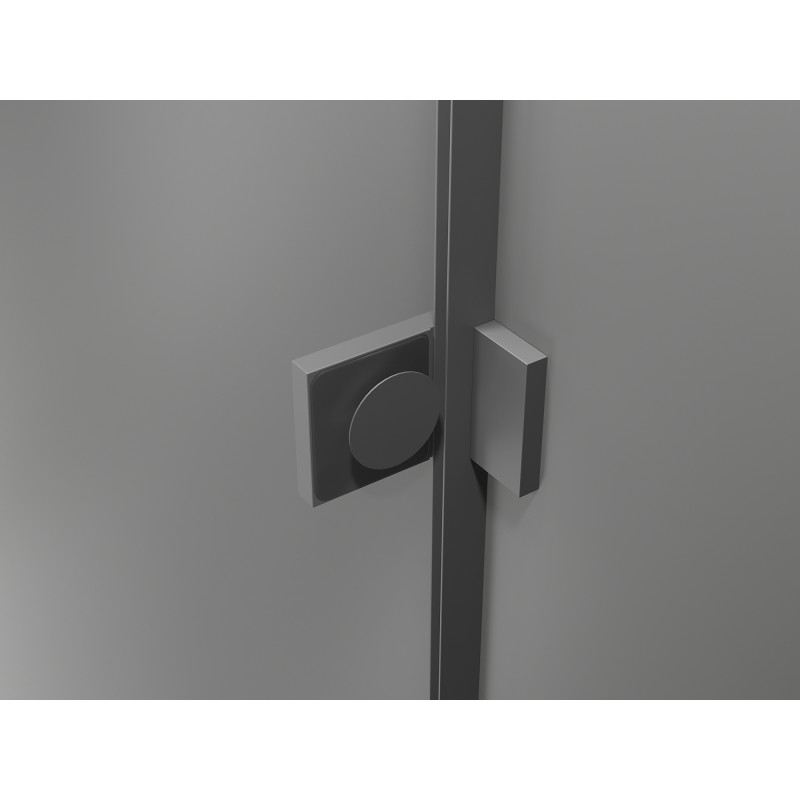 Mexen Lunar sprchový kút polkruhový výklopný ľavý 90 x 70 cm, transparentný, gun metal - 833-090L-070P-95-00