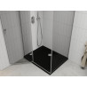 Mexen Roma sprchovací kút s pántovými dverami 120 x 90 cm, transparentný, chróm + vanička Flat, čierna